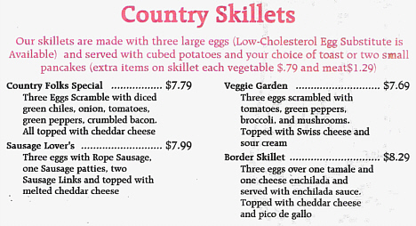 Country Skillet Breakfasts